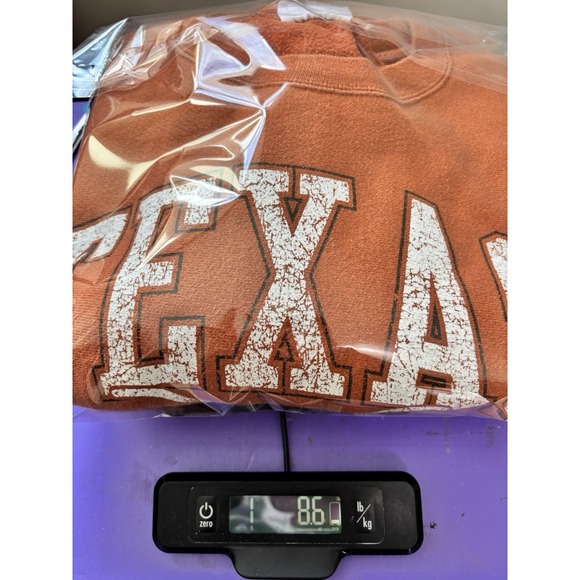 Champion Mens Y2K Texas Longhorns Reverse Weave Sweatshirt XL Distressed Orange - Picture 10 of 10